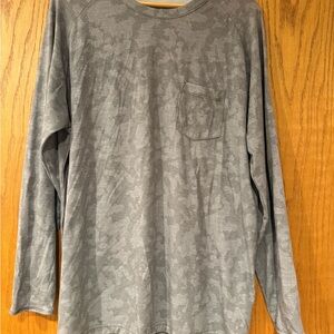 HUK Men's Waypoint Long Sleeve Performance T-Shirt +50 UPF - Overcast Grey